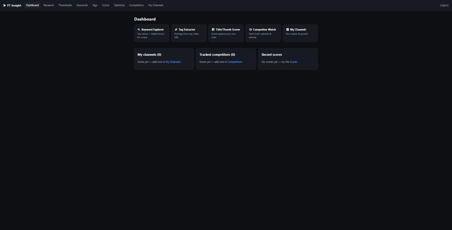 YT Insight screenshot